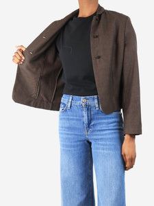 Egg Brown houndstooth jacket - size S