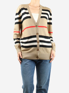 Burberry Beige striped cardigan - size S