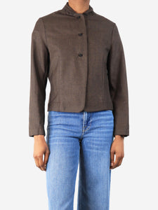 Egg Brown houndstooth jacket - size S