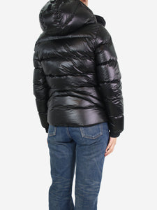 Templa Black gloss long-sleeved puffer jacket - size S
