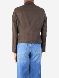 Egg Brown houndstooth jacket - size S