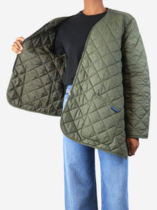 Comme Des Garçons SHIRT Green Lavenham bias quilted jacket - size XS
