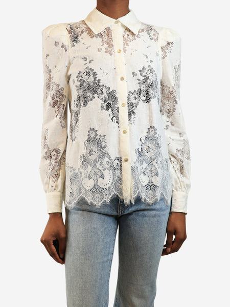 White lace shirt - size XS product image