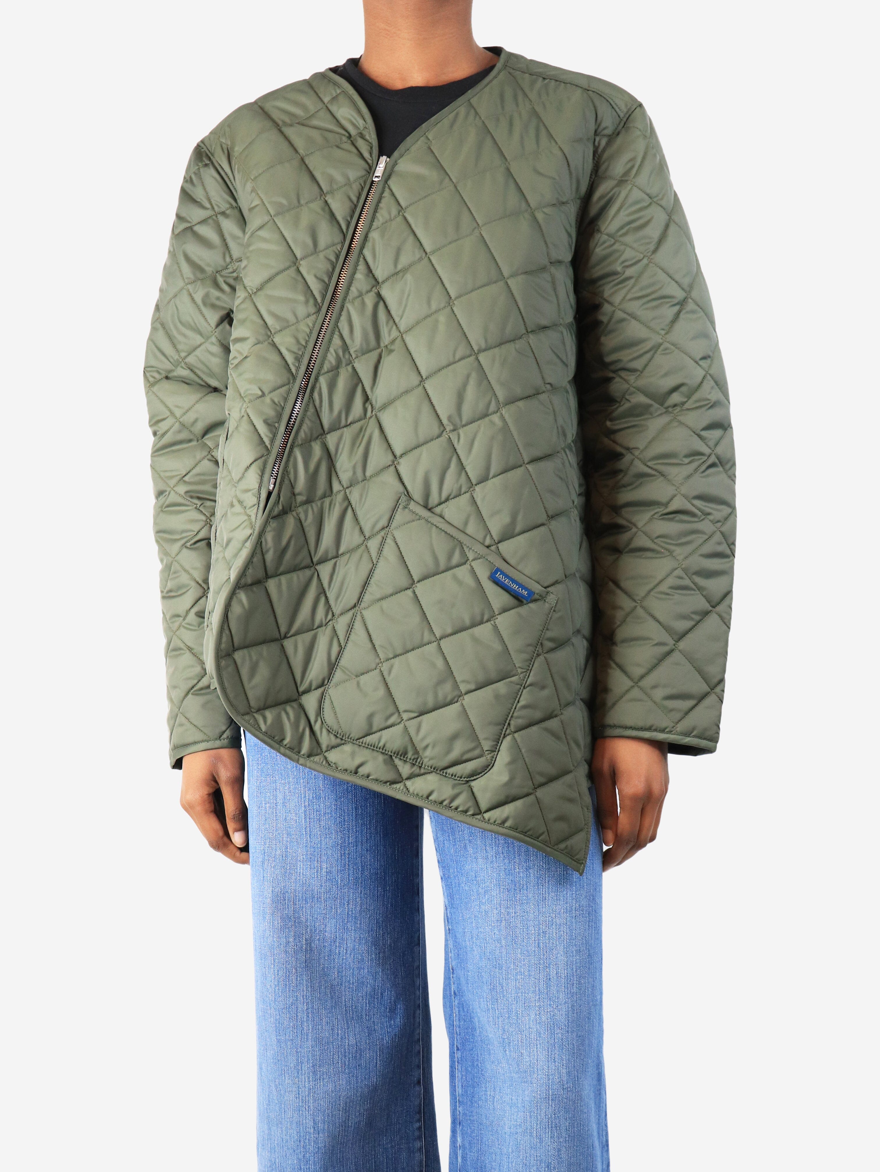 Green Lavenham bias quilted jacket - size XS Coats & Jackets Comme Des Garçons SHIRT 