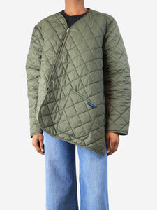 Comme Des Garçons SHIRT Green Lavenham bias quilted jacket - size XS