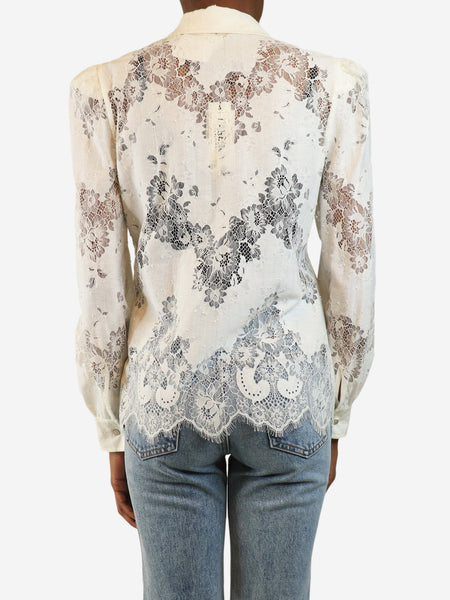 White lace shirt - size XS alternate image