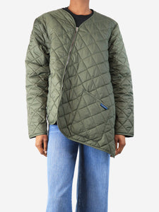 Comme Des Garçons SHIRT Green Lavenham bias quilted jacket - size XS