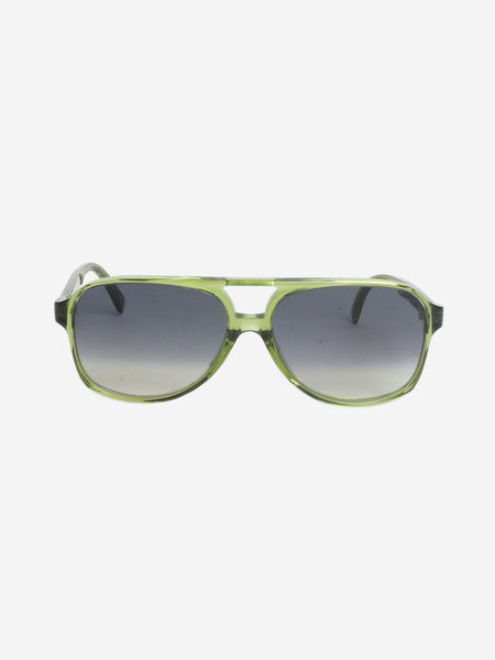 Green aviator sunglasses product image