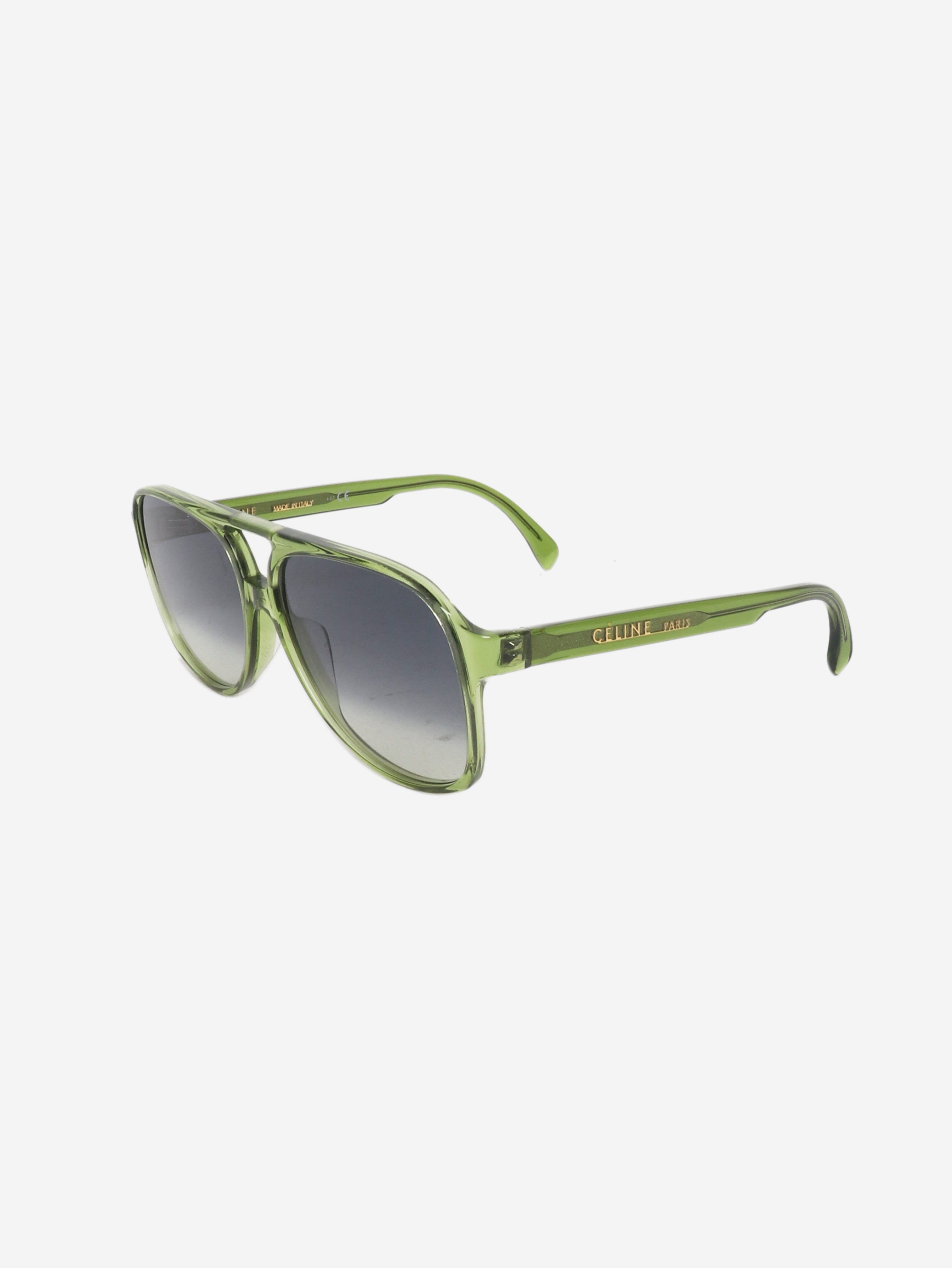 Green aviator sunglasses