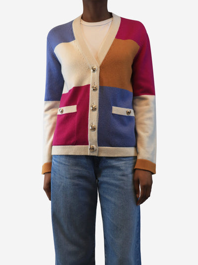 Multi 2020 colour-block cardigan - size UK 6 Knitwear Chanel 
