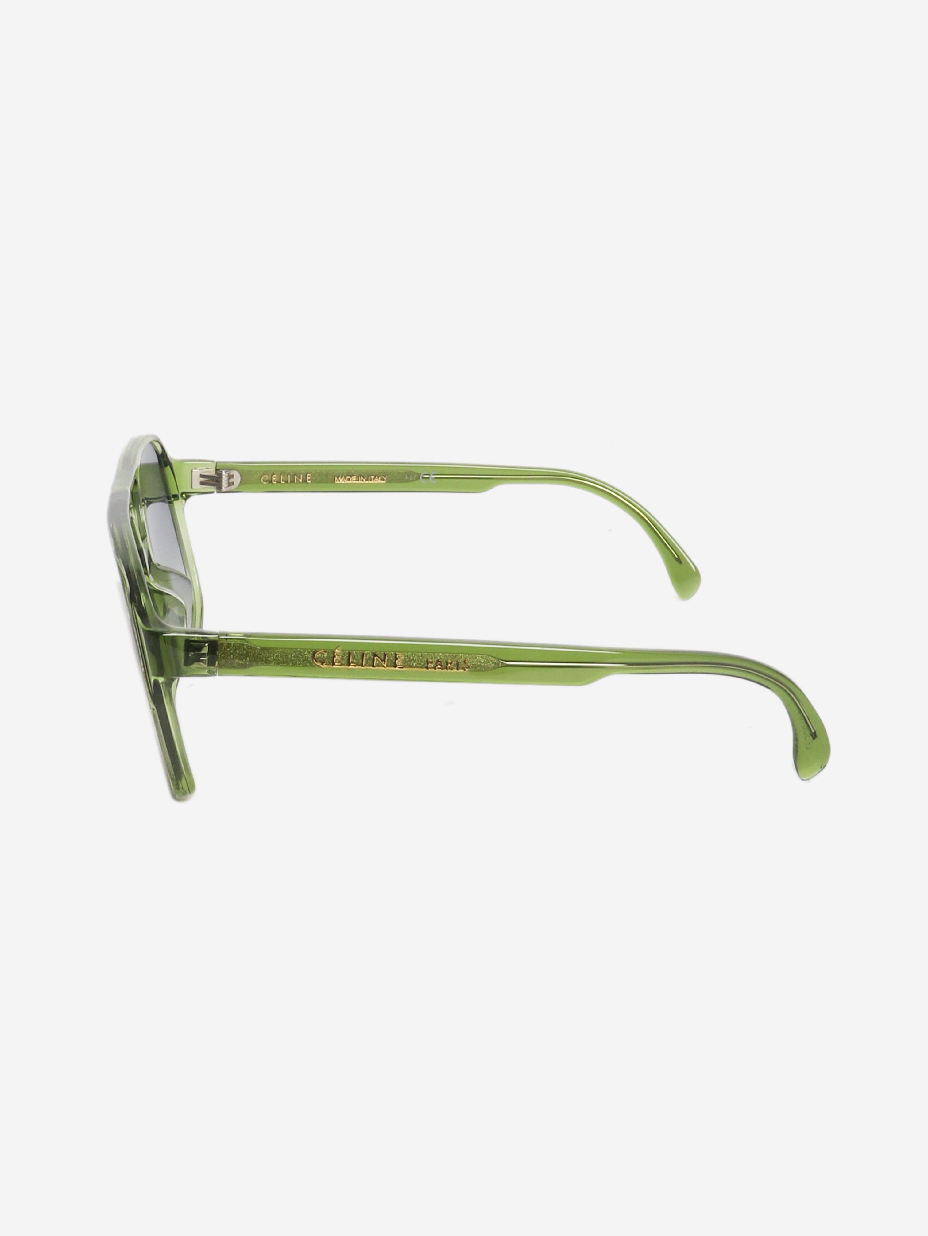 Green aviator sunglasses
