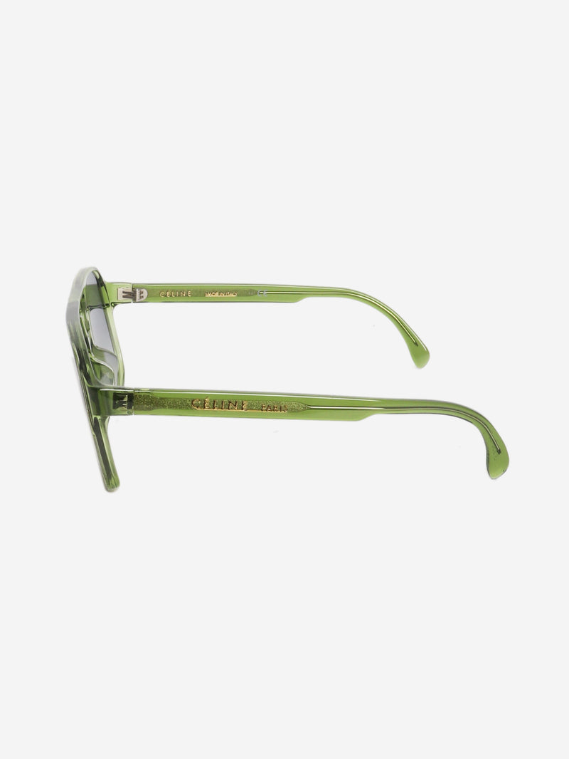 Green aviator sunglasses
