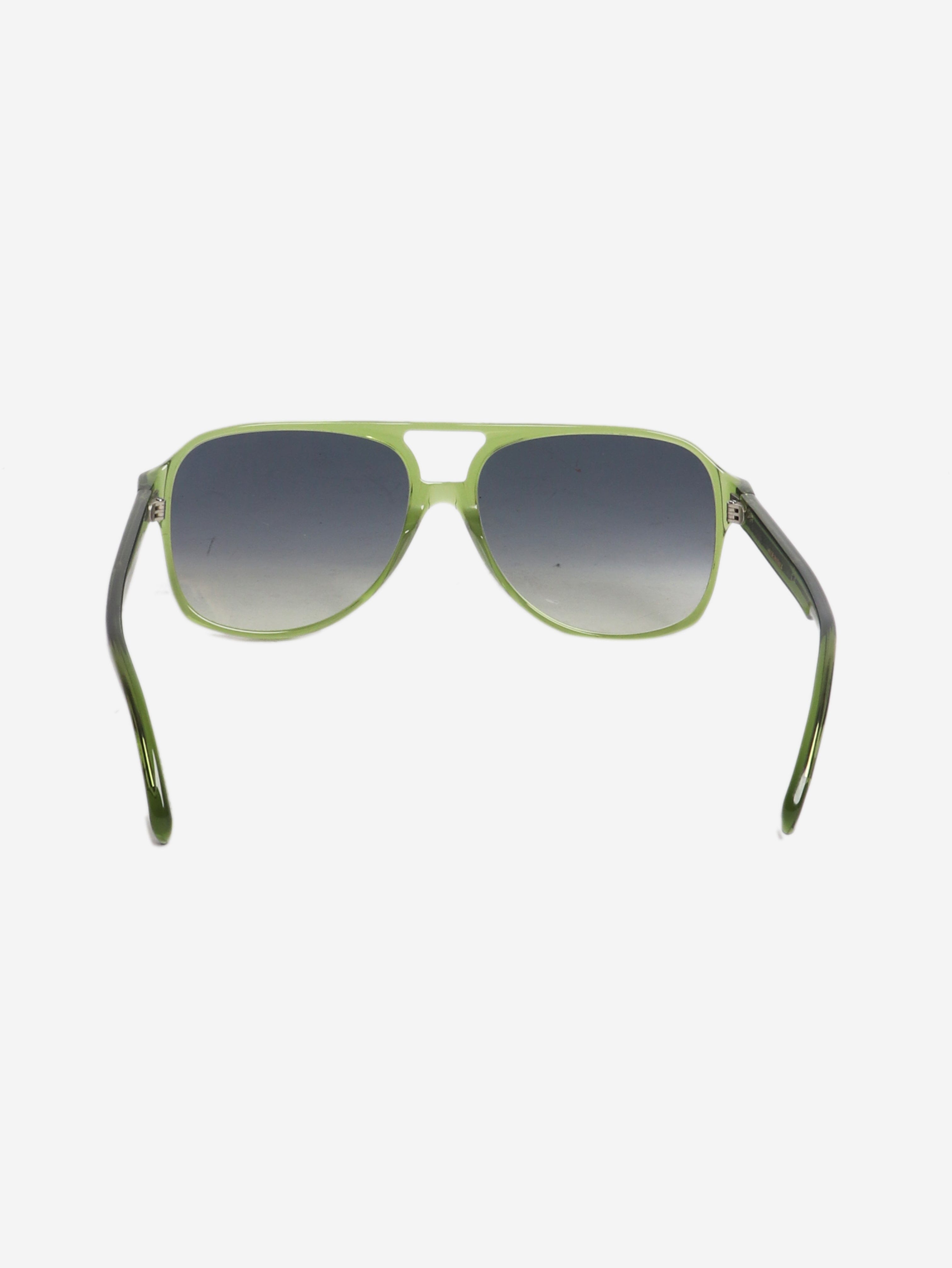 Green aviator sunglasses