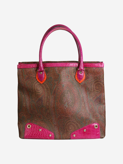 Purple paisley printed top handle bag Top Handle Bags Etro 