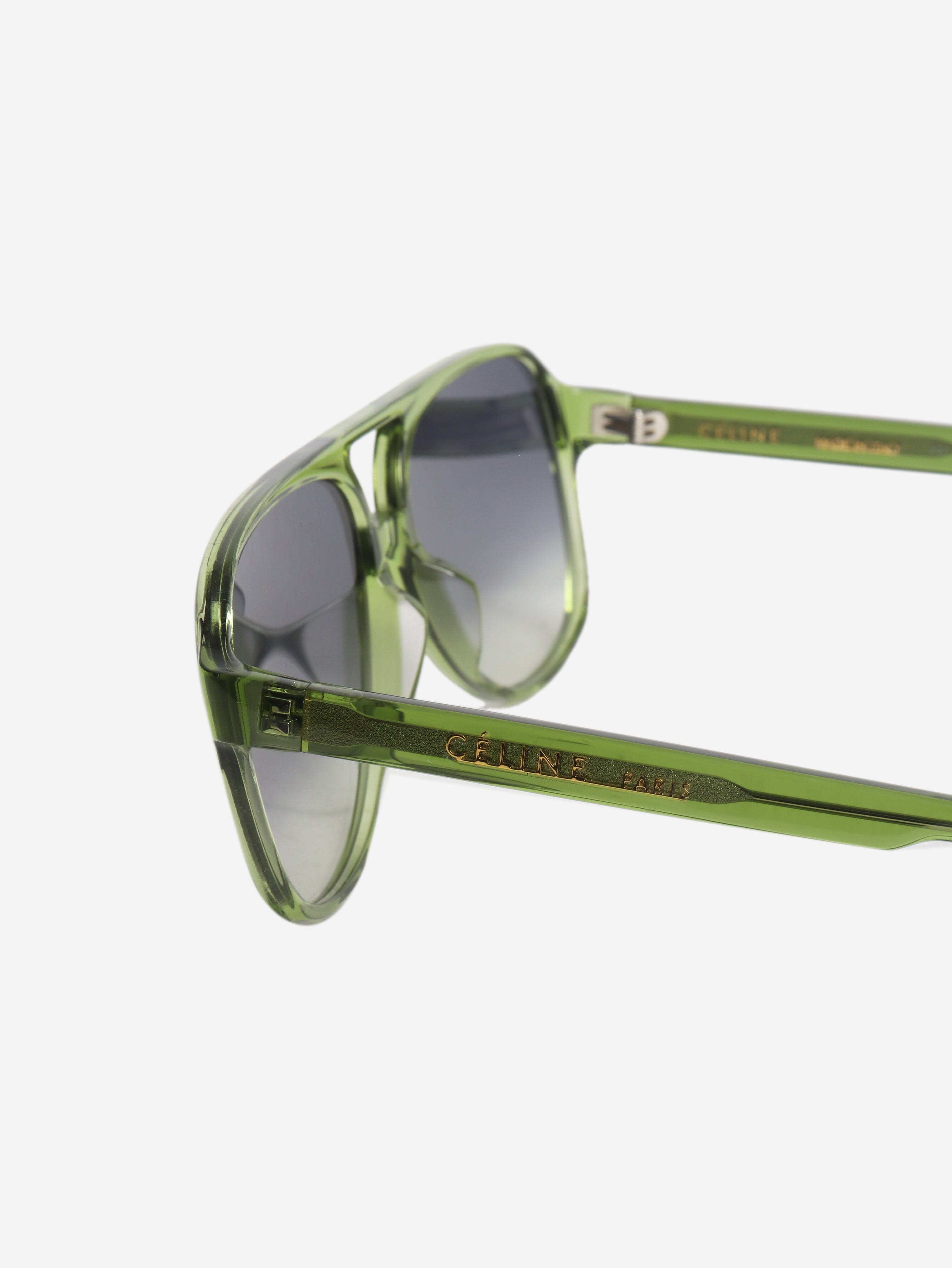 Green aviator sunglasses