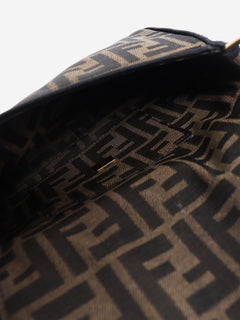 Brown FF jacquard mini baguette bag Shoulder bags Fendi 