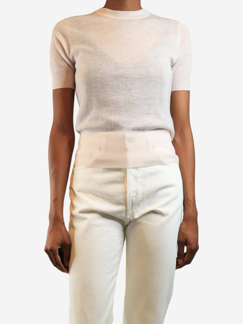 Pink fine knit sweater - size S