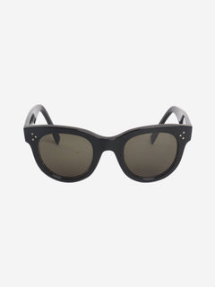Black round-frame sunglasses