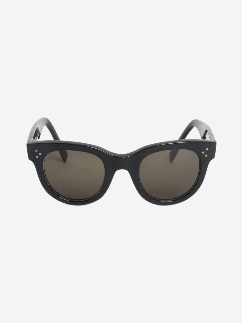 Black round-frame sunglasses