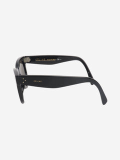 Black round-frame sunglasses