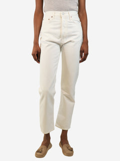 White straight-leg jeans - size UK 6 Trousers Agolde 