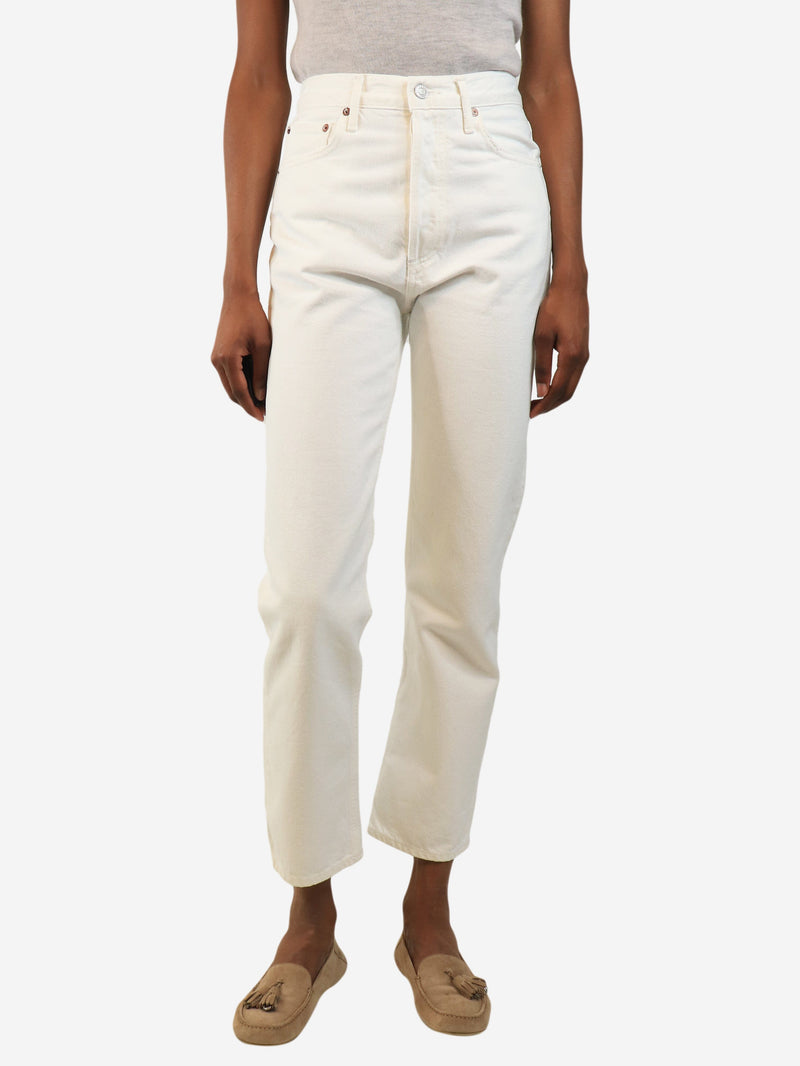 White straight-leg jeans - size UK 6 Trousers Agolde 