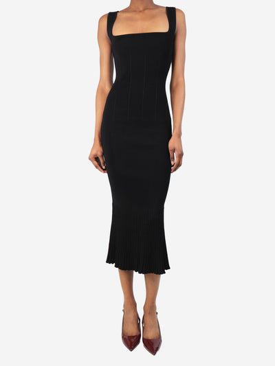 Black sleeveless ribbed midi dress - size XS Dresses Galvan 