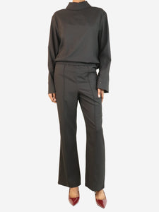 Loewe Black wide-leg trousers and collar top - size XS