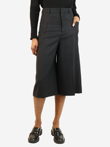 Celine Black pinstripe pocket culottes - size UK 8