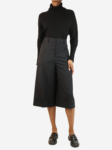 Celine Black pinstripe pocket culottes - size UK 8