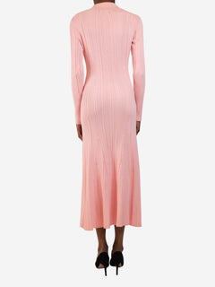 Pink ribbed knit midi dress - size S Dresses self-portrait 