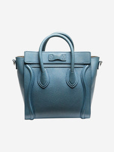 Celine Blue Nano Luggage 2way bag