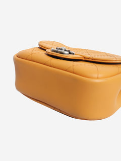 Orange 2014 diamond-quilted mini flap bag
