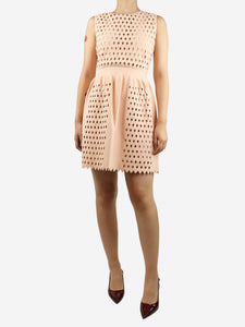 Fendi Blush pink sleeveless cutout midi dress - size UK 10