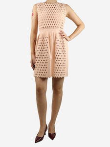 Fendi Blush pink sleeveless cutout midi dress - size UK 10