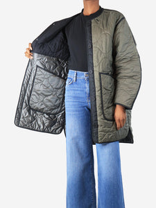 Marfa Stance Green oversized quilted jacket - size XS