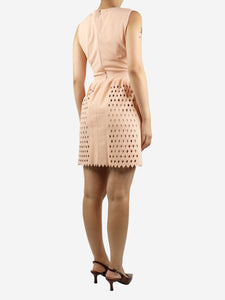 Fendi Blush pink sleeveless cutout midi dress - size UK 10