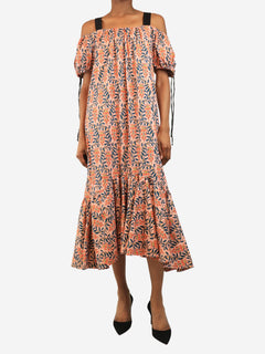 Pink floral printed midi dress - size S Dresses Agua Bendita 