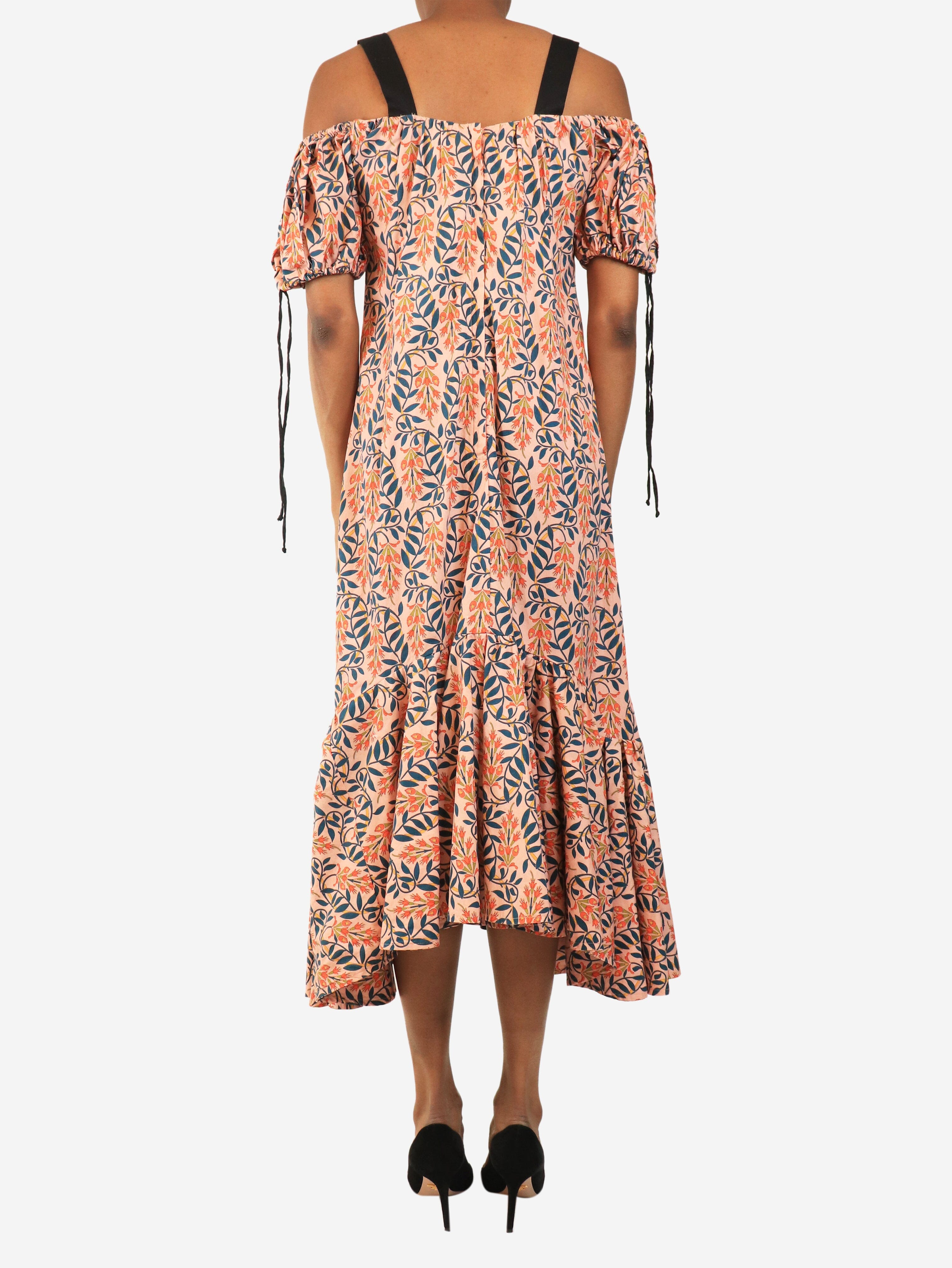 Pink floral printed midi dress - size S Dresses Agua Bendita 