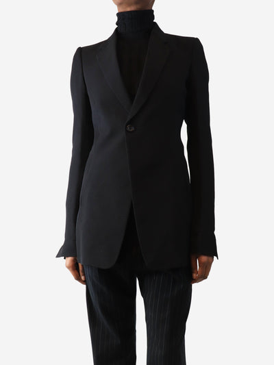 Black single button fitted blazer - size UK 8 Coats & Jackets Rick Owens 