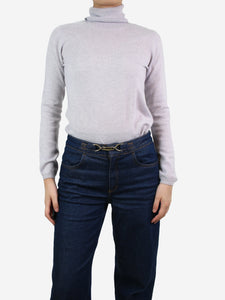 Malo Grey roll-neck cashmere jumper - size UK 10