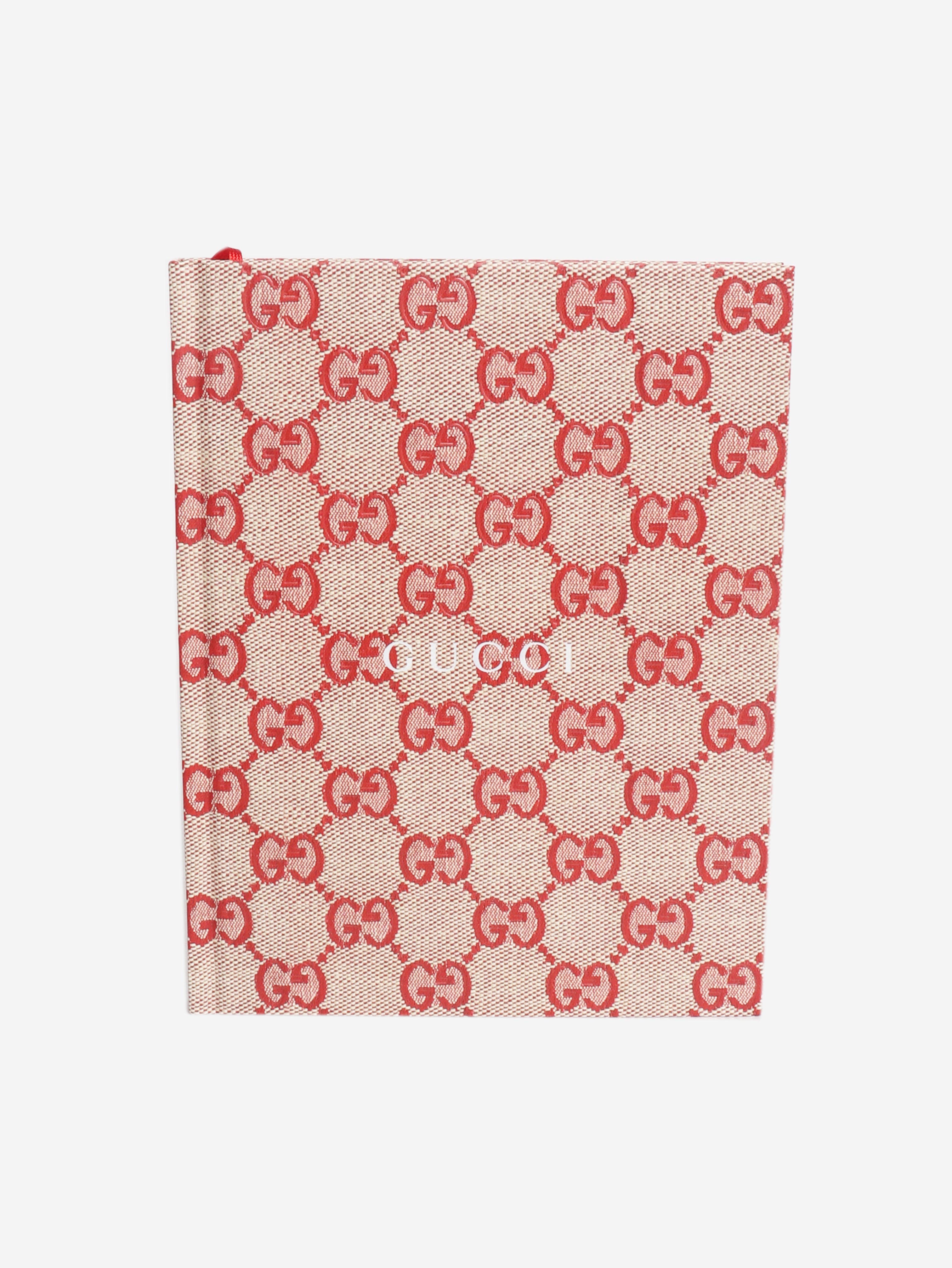 Red Guccissima A5 lined notebook