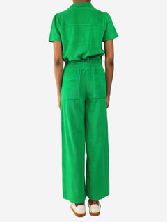 Green towelling top and trousers two piece set - size UK 8 Sets ME+EM 