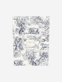 Blue and white A5 lined notebook