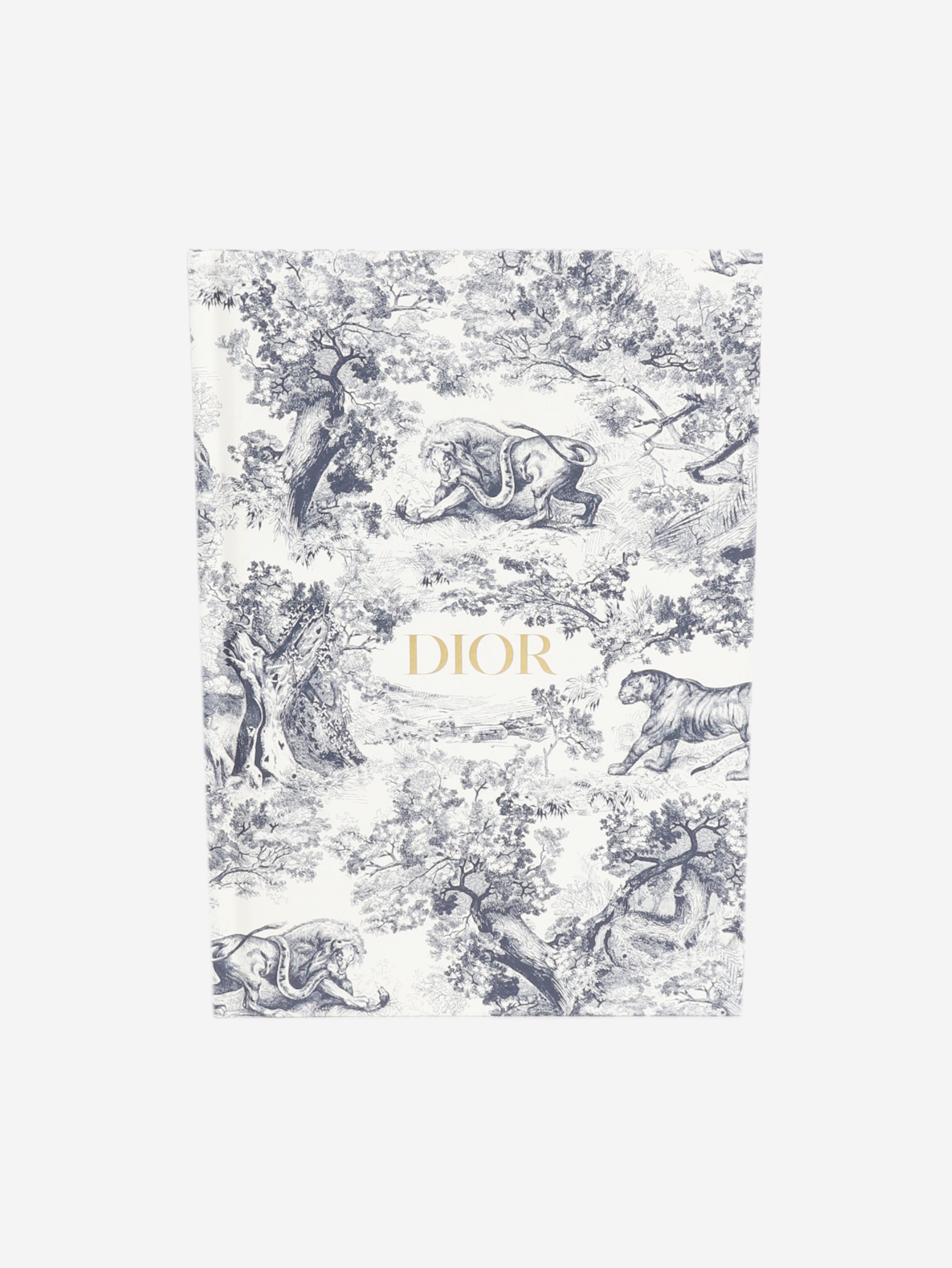 Blue and white A5 lined notebook