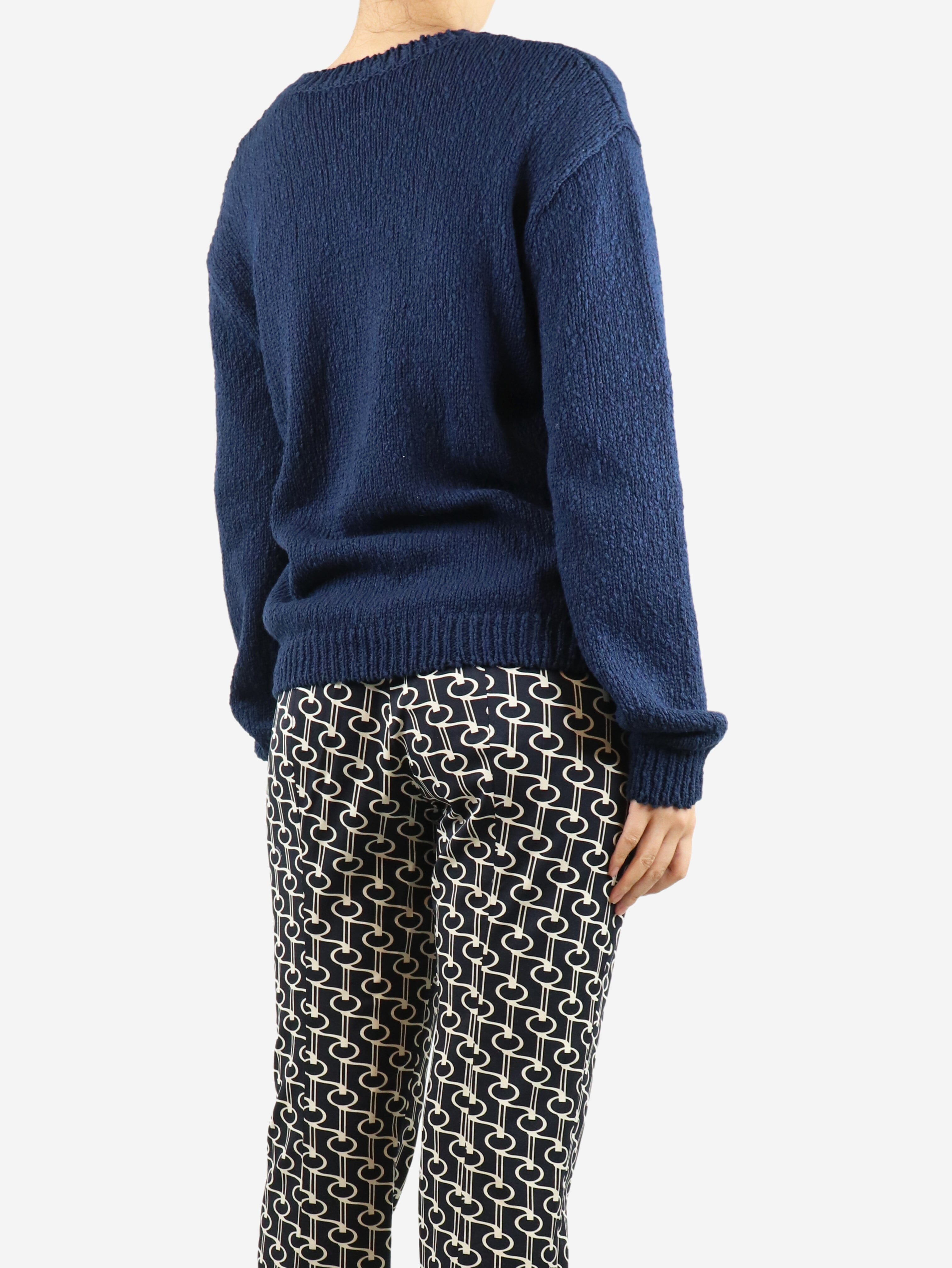 Blue heavyweight wool-blend jumper - size S Knitwear A.P.C. 