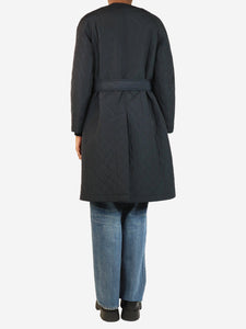 Dries Van Noten Navy quilted coat - size UK 10