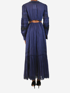 Navy lace stripe maxi dress - size S Dresses Love Shack Fancy 