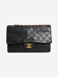 Black 1989 medium lambskin Classic Double Flap bag Shoulder bags Chanel 