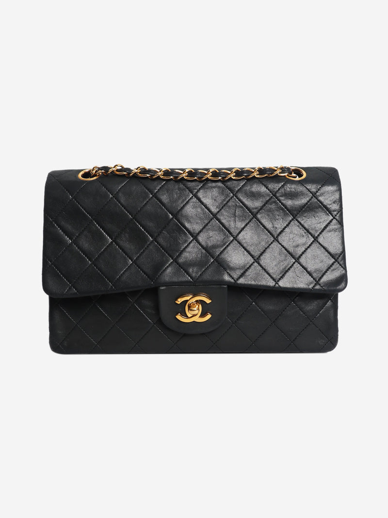Black 1989 medium lambskin Classic Double Flap bag Shoulder bags Chanel 